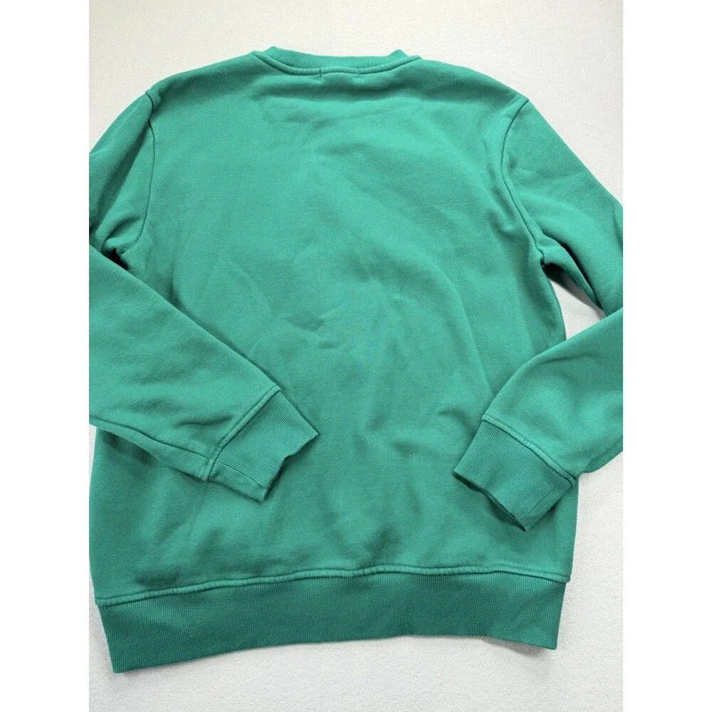 True Religion Green Crewneck Sweatshirt Men’s Large Logo Graphic Fleece Pullover